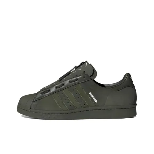 NEIGHBORHOOD совместный бренд x Adidas Originals Superstar 80s Low Топ Скейтборд Кроссовки Унисекс Армейский зеленый
