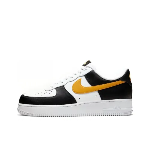 Nike Air FORCE 1 Taxi Амортизация Износостойкие Низкие Кроссовки для скейтбординга Мужские Черные Желтые