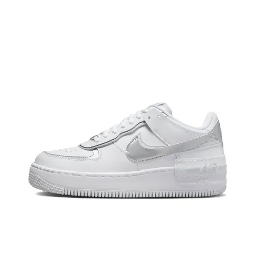 Nike Air Force 1 Shadow Low Топ Скейтборд Кроссовки Женские Белые Серебряные