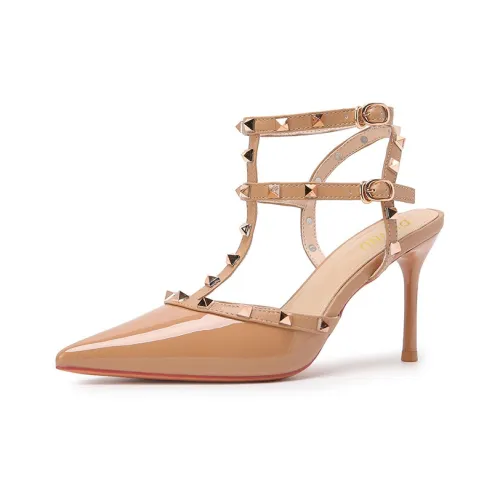 Dunnu One Ремешок Сандалии 8,5 см Женские Кирпично-красный