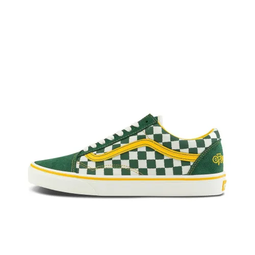 Vans Old Skool Collection Скейтборд Кроссовки Низкие Зеленый Белый Желтый Унисекс