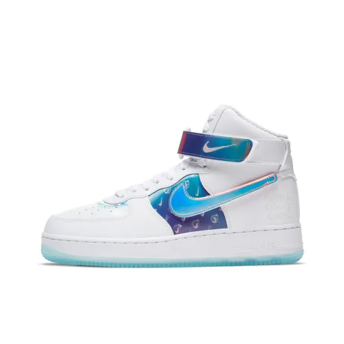Nike Air FORCE 1 LX 'GOOD Game' Высокие Кроссовки для скейтбординга Женские Белые Синие