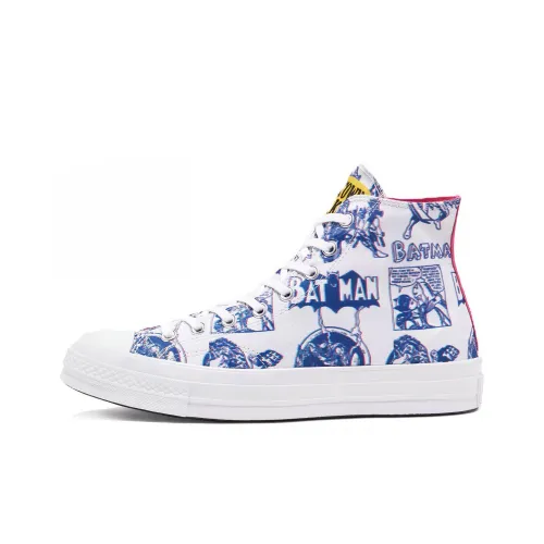 Бэтмен x Chinatown Market x Converse Chuck 70 DC 3D Дышащий And Легкий Высокий Топ Кеды Унисекс Красный синий