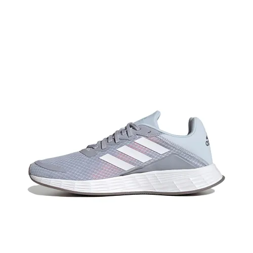 Adidas Duramo Sl Дышащий Амортизация Устойчивый к истиранию Низкий Топ Повседневные Беговые кроссовки Женские Серый Белый