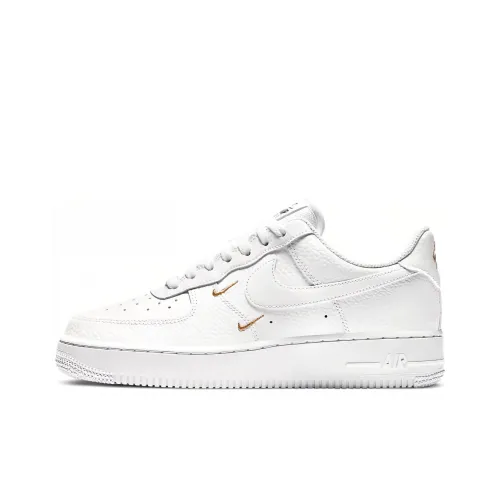 Nike Air Force 1 '07 Essential Low Топ Кроссовки для скейтбординга Женские Белые Золотые