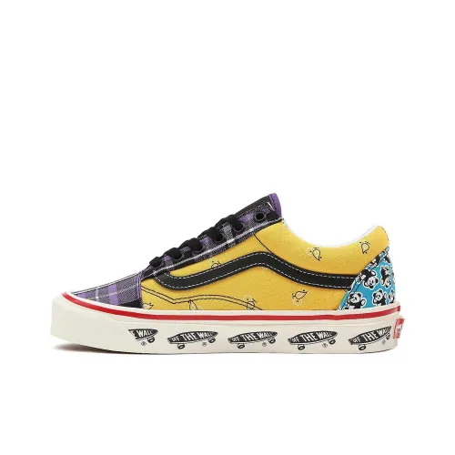 VANS Old Skool Collection Anaheim Factory 36 D Low Топ Скейтборд Кроссовки Unisex Фиолетовый Желтый