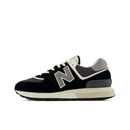New Balance 574 Legacy Устойчивый к истиранию Низкий Топ Повседневная Городская Коммутерская Беговая Обувь Унисекс Черный Серый