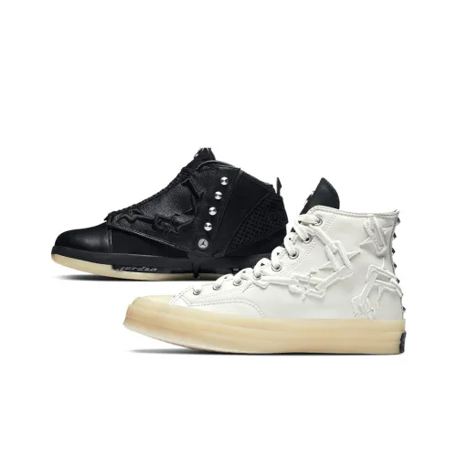 Конверс x Jordan Air Jordan 16 Why Not Chuck 1970s High Top Винтажные баскетбольные кроссовки Мужской Черный Белый