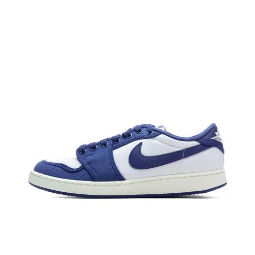 Jordan Air Jordan 1 KO Low 'Kentucky' Устойчивый к истиранию Дышащий Низкий Топ Винтажные Баскетбольные Кроссовки Унисекс Белый Синий