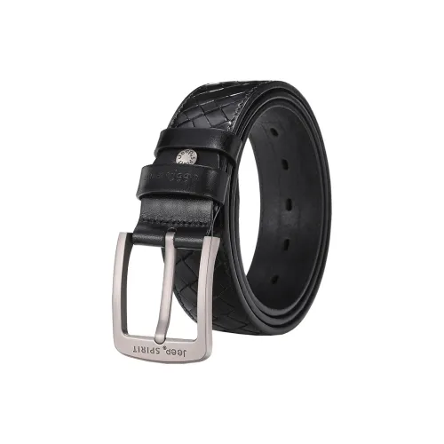 JEEP SPIRIT JEEP Деловой повседневный стиль застежка-булавка текстурированный минималистский стиль ремни из коровьей кожи унисекс