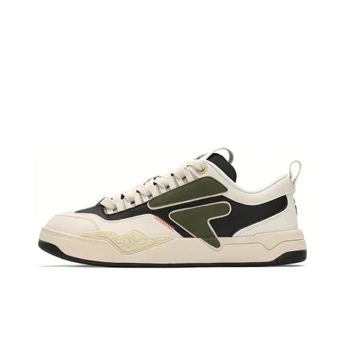 FILA FUSION Nollie Ударостойкость Быстросохнущий Устойчивый к истиранию Низкий Топ Скейтборд Кроссовки Мужские Белые