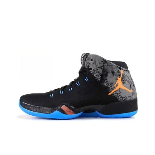 Jordan Air Джордан 31 Russell Westbrook MVP Нескользящий Легкий MID Баскетбольные кроссовки для игры Мужской Черный Синий