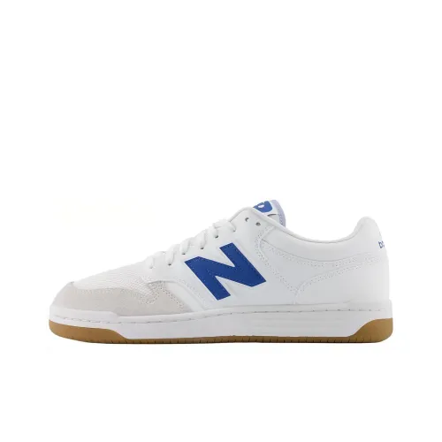 New Balance NB 480 480L Устойчивые к истиранию Дышащие Низкие Кроссовки для скейтбординга Мужские Белые и Синие