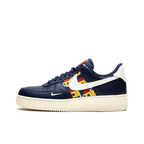 Nike Air Force 1 07 LV8 Anti-Slip Lightweight Low Top Скейтборд Кроссовки Мужские Белый Синий