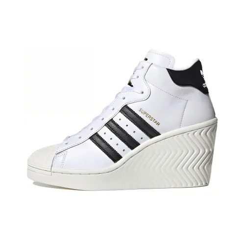 Adidas Originals Superstar Ellure MID Топ Кроссовки для скейтбординга Женские Белые Черные