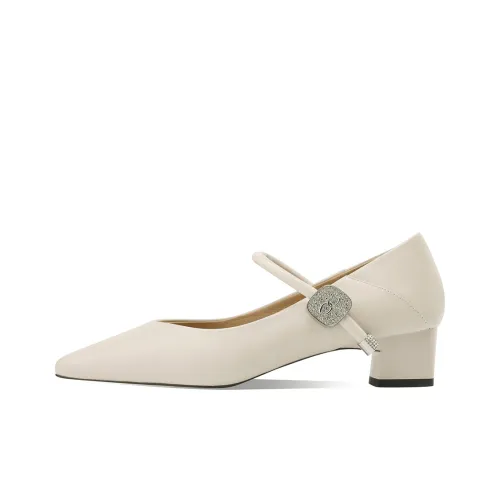 BOERDIQI Грубый каблук Мэри Джейн туфли 3,5 см женские