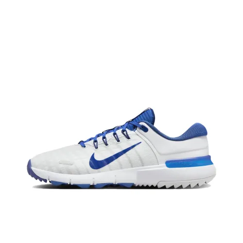 Nike Free Golf NN Устойчивый к истиранию Дышащая Низкая Обувь для гольфа Унисекс Белый Синий