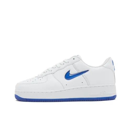 Nike Air Force 1 'Королевский JEWEL' Low Топ Скейтборд Кроссовки Мужские Белые и Синие