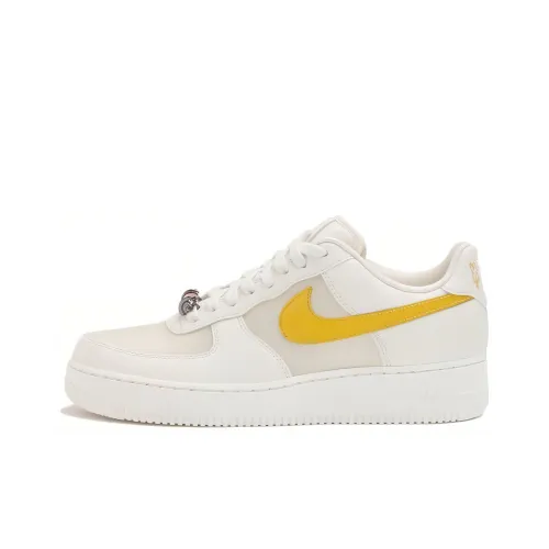 RTFKT x Nike Air Force 1 Angel Slip-Resistant Abrasion-Resistant Low Top Skateboard Shoes Unisex White Yellow RTFKT x Nike Air Force 1 Angel Slip-Resistant Abrasion-Resistant Низкие Скейтборд Кроссовки Унисекс Белый Желтый