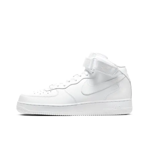 Nike Air FORCE 1 07 MID Топ Скейтборд Кроссовки Мужские Белые
