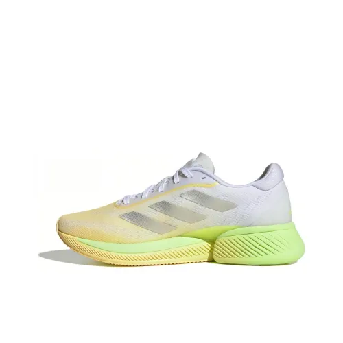 Adidas Supernova Eterno Беговые кроссовки Низкий топ Белый/Яркий Металлик Железно-серый/Желтый Женские