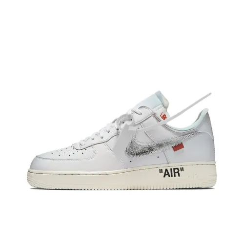 Nike Air Force 1 Virgil Abloh Off Белый AF00 Low Скейтборд Кроссовки Мужской Белый