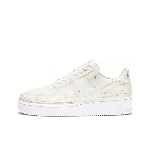 Nike Air FORCE 1 07 L Slip-resistant Low Top Скейтбординг Кроссовки Женские Белый Красный