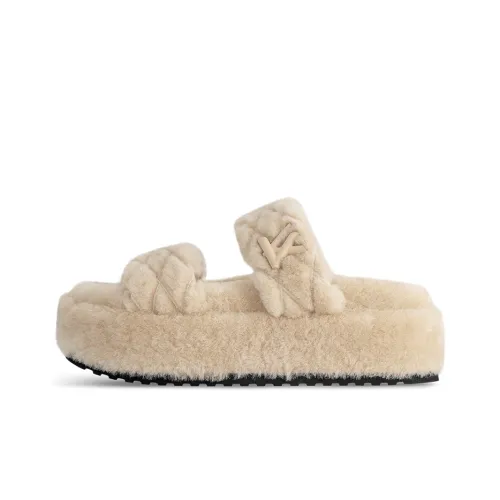 LOUIS VUITTON Sunset Fashion Slippers Women's Beige