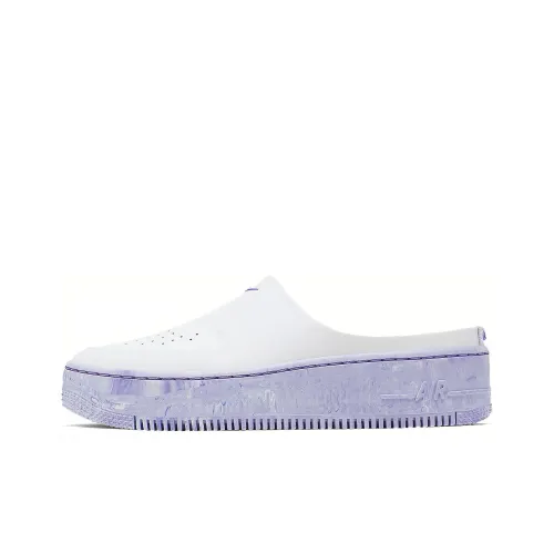 Nike Air FORCE 1 Slip-resistant Low Top Скейтбординг Кроссовки Женские Белый Фиолетовый