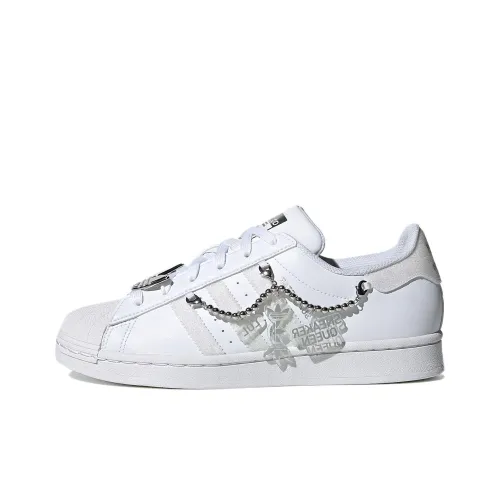 Adidas Originals Superstar Series Low Топ Скейтборд Кроссовки Женские Белые Серебристо-Серые