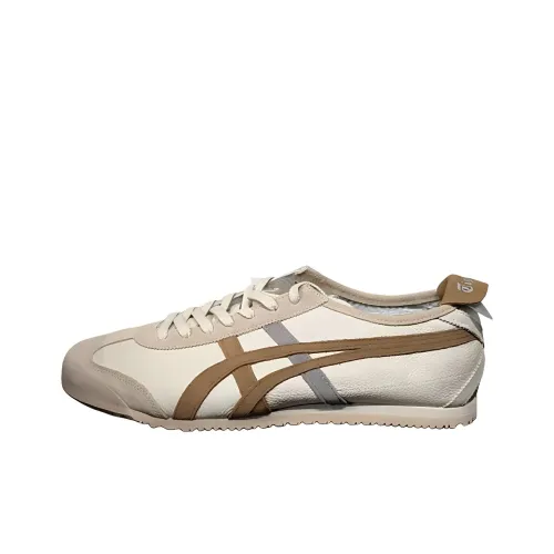 Onitsuka Tiger MEXICO 66 Амортизация Низкий Топ Повседневная Обувь Унисекс Бежевый Коричневый