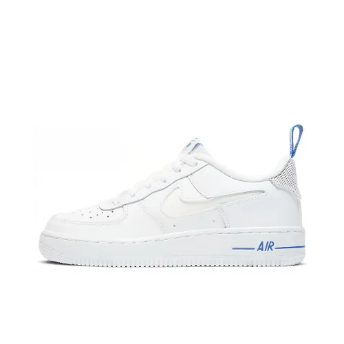 Nike Air FORCE 1 '07 LV8 Slip Resistant Abrasion Resistant Легкий Низкий Топ Кроссовки для скейтбординга GS Белый Синий