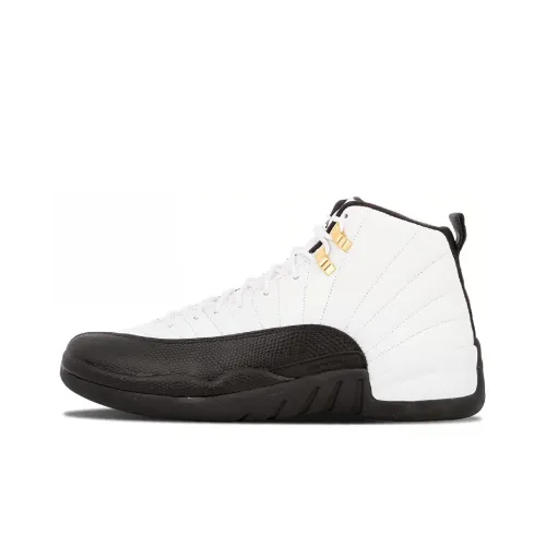 Jordan Air Jordan 12 Taxi High Top Винтажные баскетбольные кроссовки Мужские Черно-белые