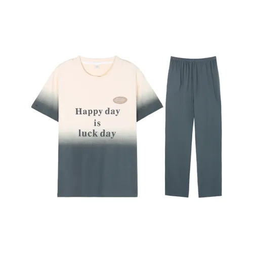 HUAIERWEI XGL 100% хлопок Мужской ZA58213 Мужской Пижамные комплекты