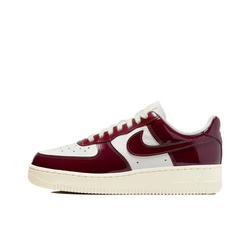 Nike Air Force 1 Low Топ Скейтборд Кроссовки Женские Белые Бургунди