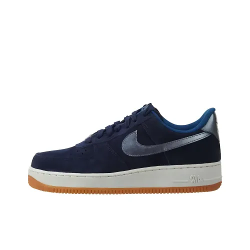 Nike Air Force 1 07 PRM Suede Амортизация Износостойкие Низкие Скейтбординг Кроссовки Женские Синие