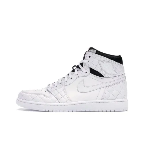 Jordan Air Jordan 1 High Топ Баскетбольные кроссовки Унисекс Белый