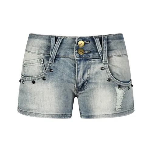 MUCCHIC Джинсовые шорты Женские Nai Синий