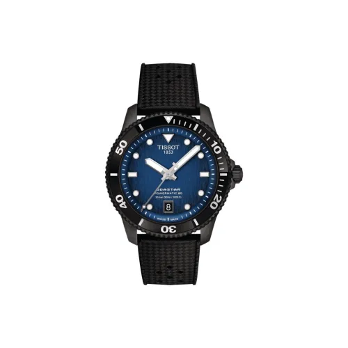 Tissot Автоматический Механический Movement Унисекс Коллекция Starfish Часы 40 мм Синие