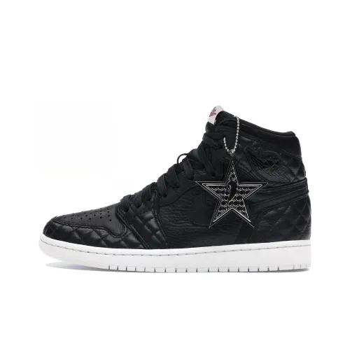 Jordan Air Jordan 1 Slip-resistant Abrasion-resistant High Top Vintage Basketball Shoes Unisex Black Джордан Эйр Джордан 1 Противоскользящий Устойчивый к износу Высокий Топ Винтажные Баскетбольные Кроссовки Унисекс Черный