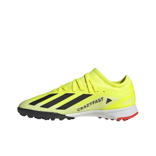 Adidas X CRAZYFAST TF Шипы Амортизация И Устойчивость к Износу Покрытие Футбольные бутсы Унисекс Желтый Черный