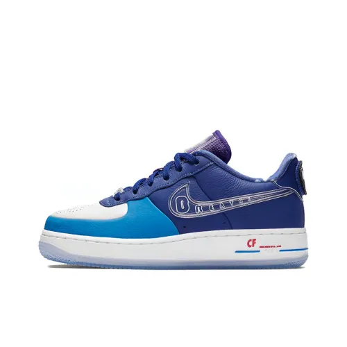 Nike Air FORCE 1 Slip-resistant Abrasion-resistant Lightweight Low-top Skateboarding Shoes Women's Blue White