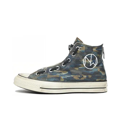 Конверс 1970s CHUCK TAYLOR 70 Устойчивые к истиранию высокие кеды унисекс синие-зеленые
