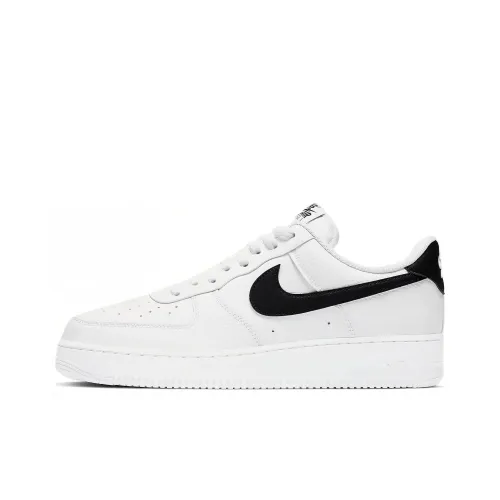Nike Air Force 1 'Белый и Черный' Противоскользящие Низкие Кроссовки для скейтбординга Мужские Белый Черный