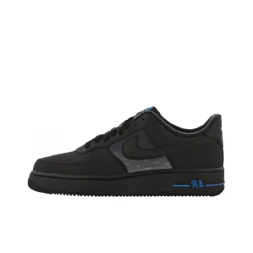 Nike Air Force 1 07 LV8 Покрытие Slip-Resistant и Abrasion-Resistant Низкий Топ Скейтборд Кроссовки Мужские Черный Синий