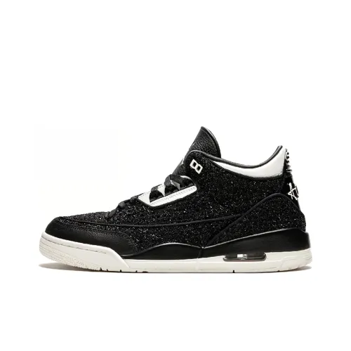 Jordan Air Jordan 3 Retro SE Awok Vogue Черный Slip Lightweight MID Баскетбольные кроссовки Top Vintage Женские Черный Белый
