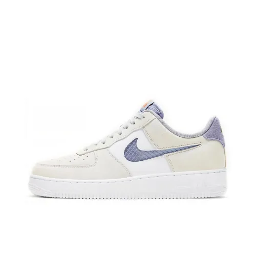 Nike Air FORCE 1 07 Lv8 Покрытие Низкие Кроссовки для скейтбординга Мужские Белые и Синие