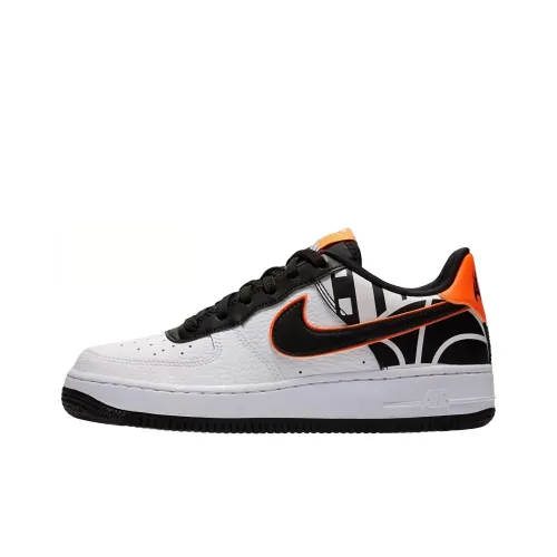 Nike Air FORCE 1 LV8 Low Топ Скейтборд Кроссовки GS Белый Черный Оранжевый