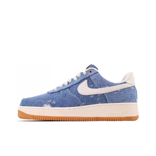 Levi's x Nike Air Force 1 Low Топ Скейтборд Кроссовки Унисекс Синий