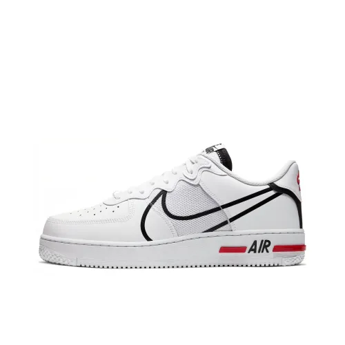 Nike Air Force 1 React Low Топ Скейтборд Кроссовки Унисекс Белый Красный